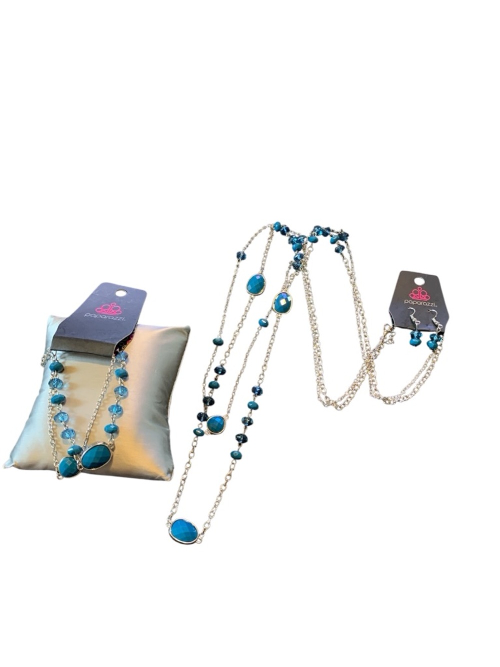 paparazzi Teal and Aqua Beaded Multi-Strand Necklace Set